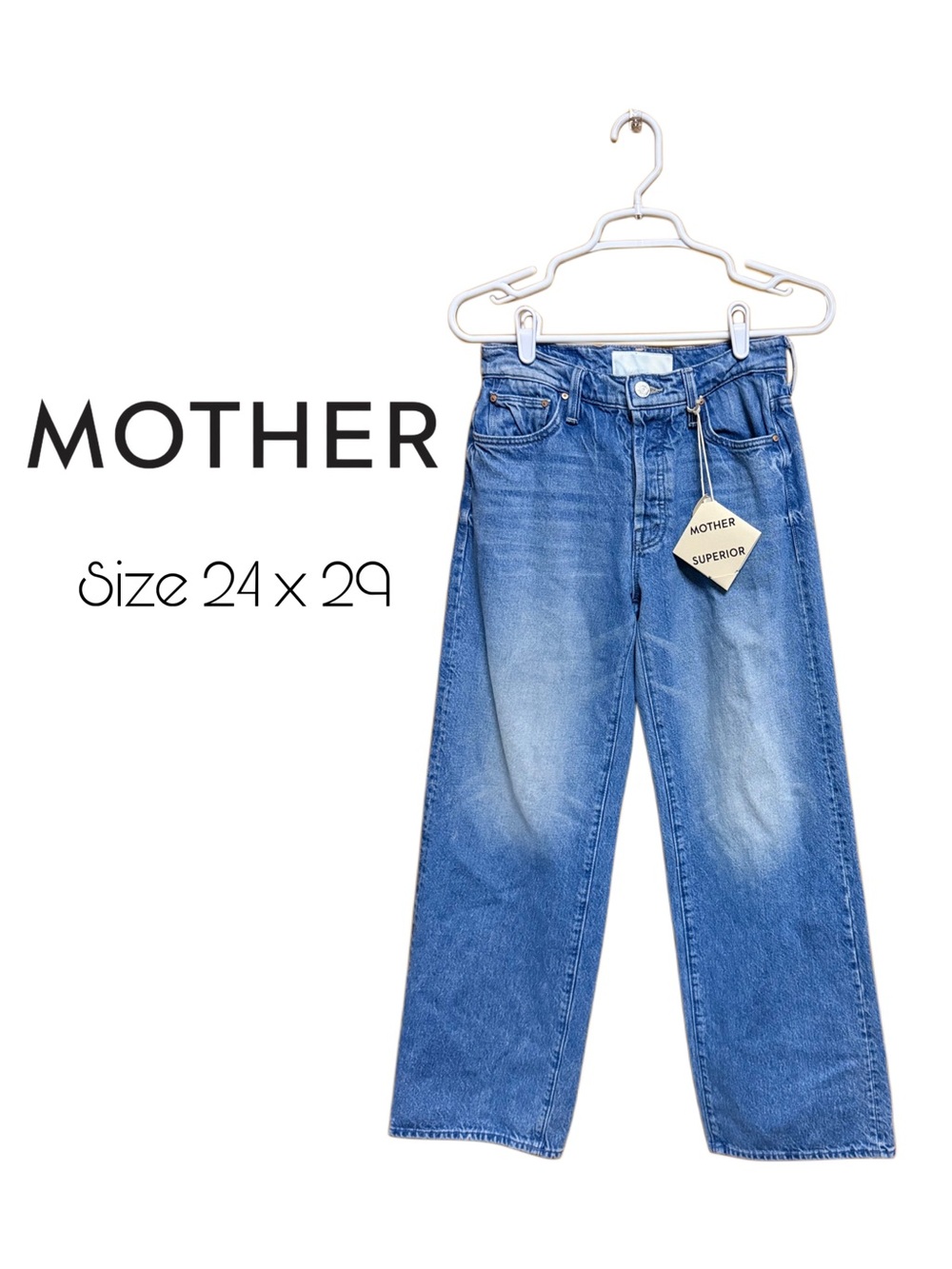 ✨ MOTHER Lil Dodger Button Sneak Wipeout Jeans NWT Premium Denim ✨ 24 x 29 - Picture 4 of 11
